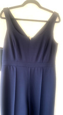 DONNA MORGAN JUMPSUIT BLACK SWEETHEART NECK LRG BUST 39 SLEEVELESS BAND WAIST