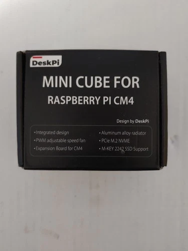 DeskPi Mini Cube for Raspberry Pi Compute Module 4/5 with Silent Cooling Fan