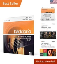 D'Addario 80/20 Bronze EJ10 Acoustic Strings - Extra Light Gauge 10-47 Set