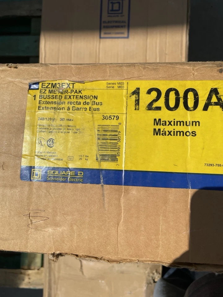 Square D EZM3EXT 12 英寸 1200 安 3 相仪表中心总线扩展 120/240 — 第 4/4 张图片