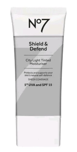No7 Shield & Defend City Light Tinted Moisturiser SPF15 50ml Shade Medium New X2 - Picture 3 of 4