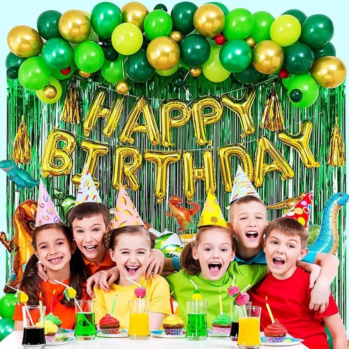 Dinosaur Party Decorations 101Pcs Set with Dinosaurs Balloons, Happy Birthday... - Picture 2 of 7