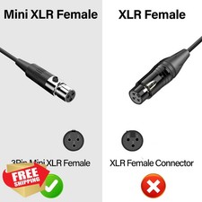 JSADZKJ Mini XLR to 3.5mm Stereo Audio Cable Right Angle 1/8" TRS Plug to 3-p...