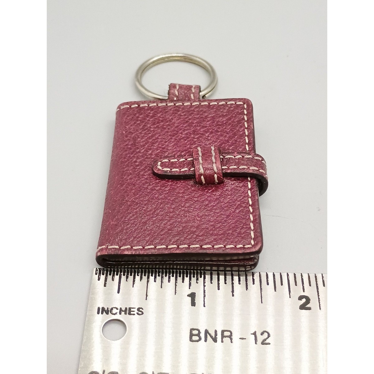 Vintage Coach Leather Picture Frame Keychain Bag Charm (Cherri/Red