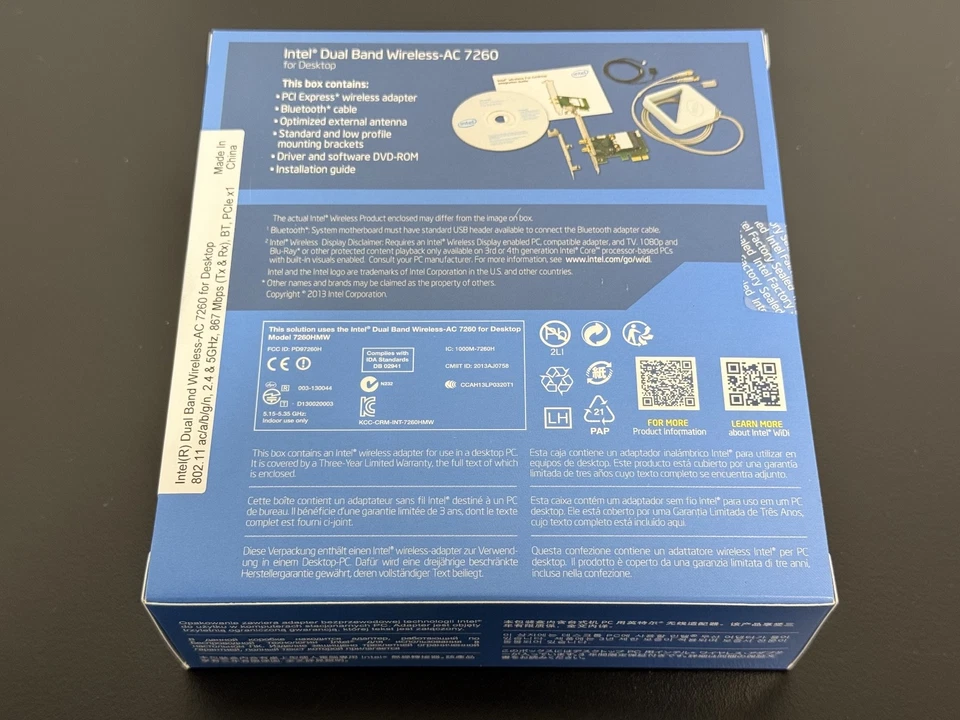 NEU Intel Dual Band Wireless-AC 7260 für Desktop Netzwerk Adapter (7260HMWDTX1.R) - Bild 3 von 3