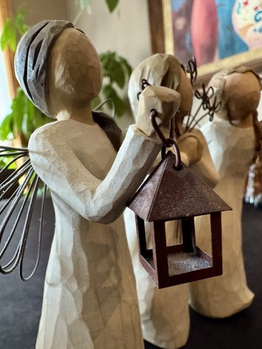 3 Muñecas Figura Ángel de la Esperanza, Amistad y Agradecimiento Ángeles Sauce - Imagen 2 de 8
