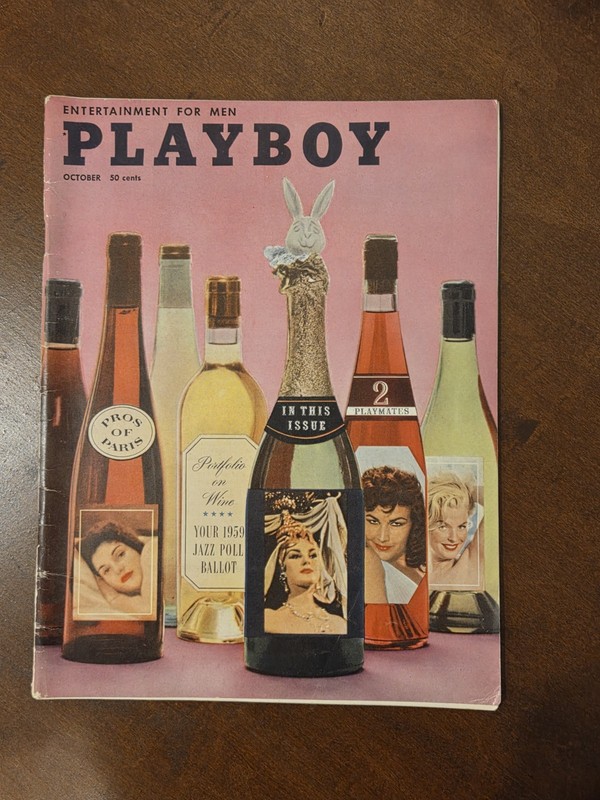 Vintage October 1958 Playboy with 2 Centerfolds, Mara Corday & Pat Sheehan!
