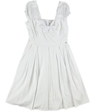 GUESS Womens Karida Mini Fit & Flare Dress, purewhite, S
