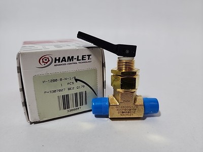 New Ham-Let H-1280-B-N-1/4-A 1/4'' Mnpt Brass Ball Valve Angle