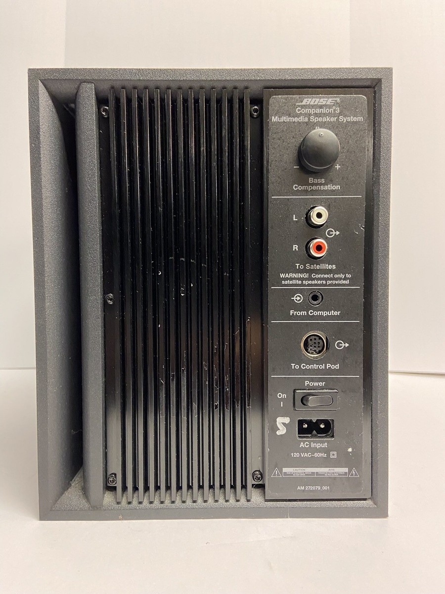 Bose Companion 3 2.1 Multimedia Speaker System Subwoofer Control