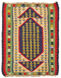 Rare Hand Knotted Vintage Flat Weave Kilim Kilm Wool Area Rug 5.1 x 3.4 Ft