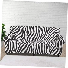  Sofa Couch Cover for 1 Cushion Couches 1 Seater(35.4 - 55 Inch) Zebra Print