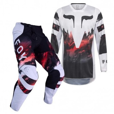 Fox (2026) MX Jersey & Pant Kit Deal - 180 KAIROS (White/Fluo Red/Black M/32'')
