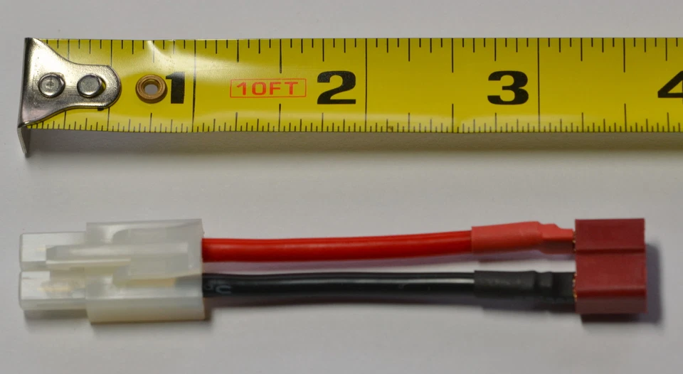 3 Pack: 3 Tamiya Male to Female T-Plug (Deans' Style) Adapters w/ 5CM 14awg Wire - Image 4 of 4