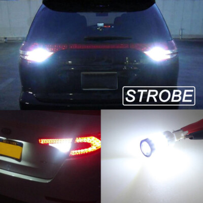 GLOFE LED DRL Driving Daytime Running Light Bulb Kit 3157 4114 4157 Strobe Flash