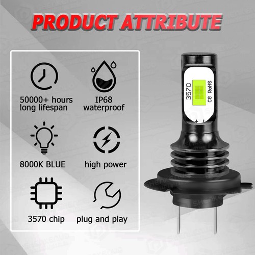 H7 LED Headlight White light Bulbs For BMW R1200RT-P 2005-2013 High Low Beam Kit - Picture 6 of 11