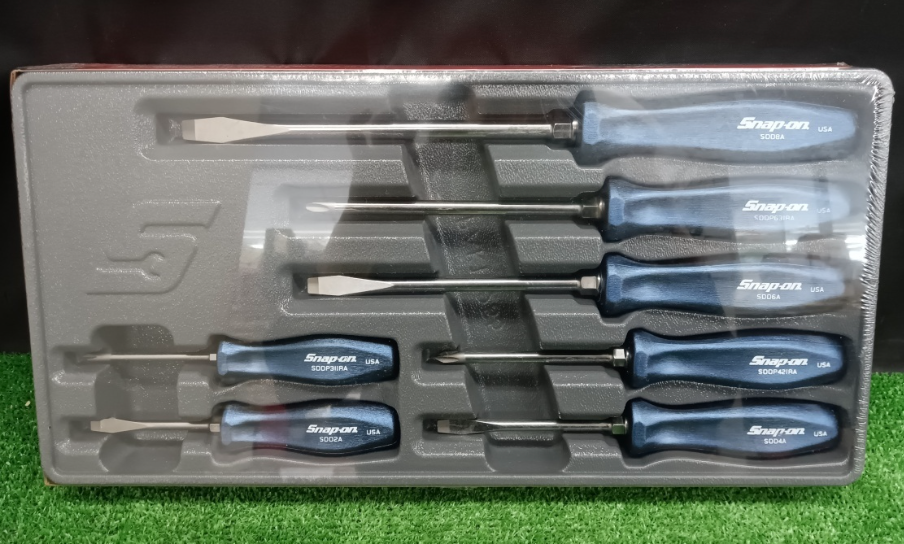Snap-On SDDX70AMB Screwdriver 7-piece Set Blue Unused In Storage