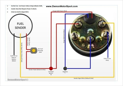 12v Fuel Gauge And/Or Fuel Level Sender Kit For Alloy Fuel Tank Cell - Imagen 2 de 9