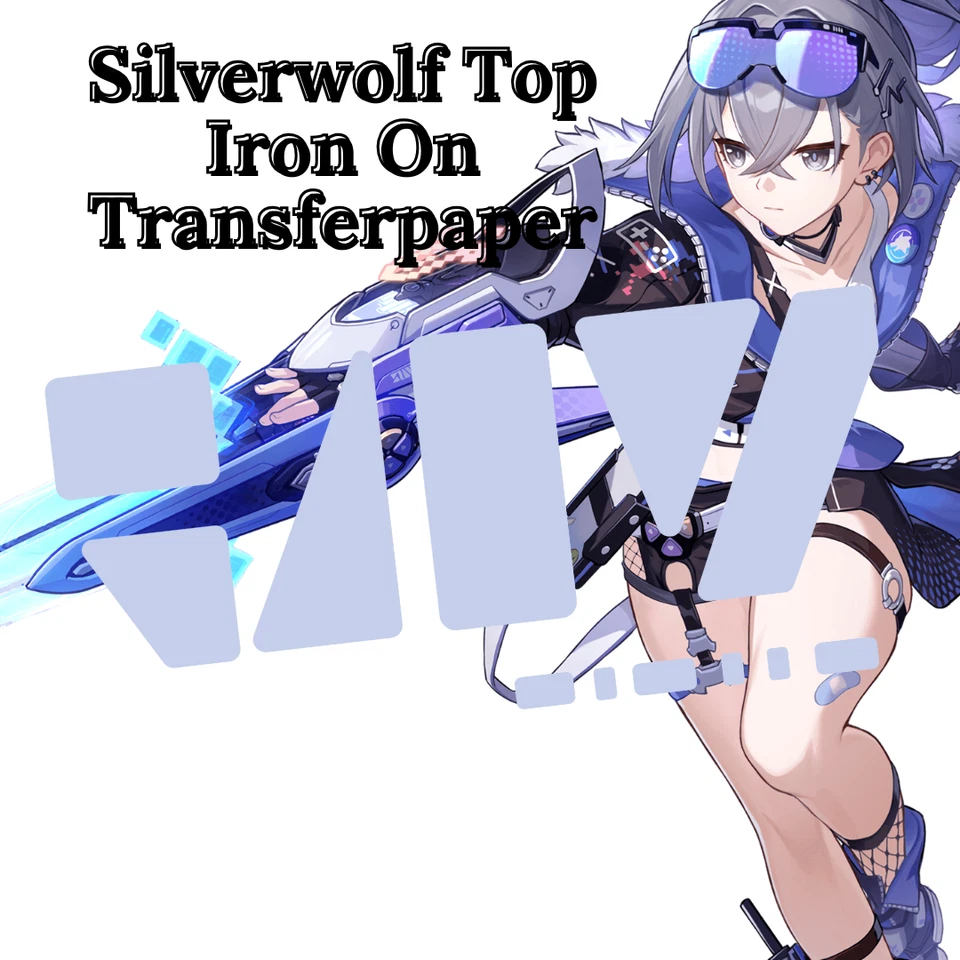 Honkai: Star Rail Silberwolf Cosplay Top Logo Bügelbild Transferpapier - Bild 1 von 1