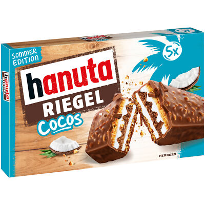 Ferrero hanuta Riegel Cocos 5x34,5g Packung MHD 03.09.2024 Restposten