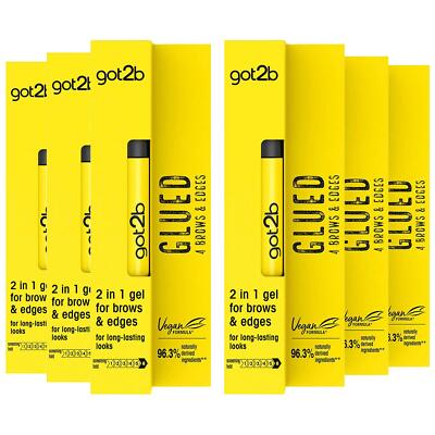 got2b Glued 4 Brows and Edges 2 in 1 Gel, 6er Pack 16ml
