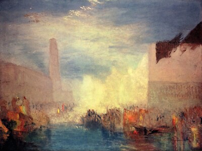 Venice, the Piazetta by Joseph Mallord Turner Giclee Reproduction on Canvas