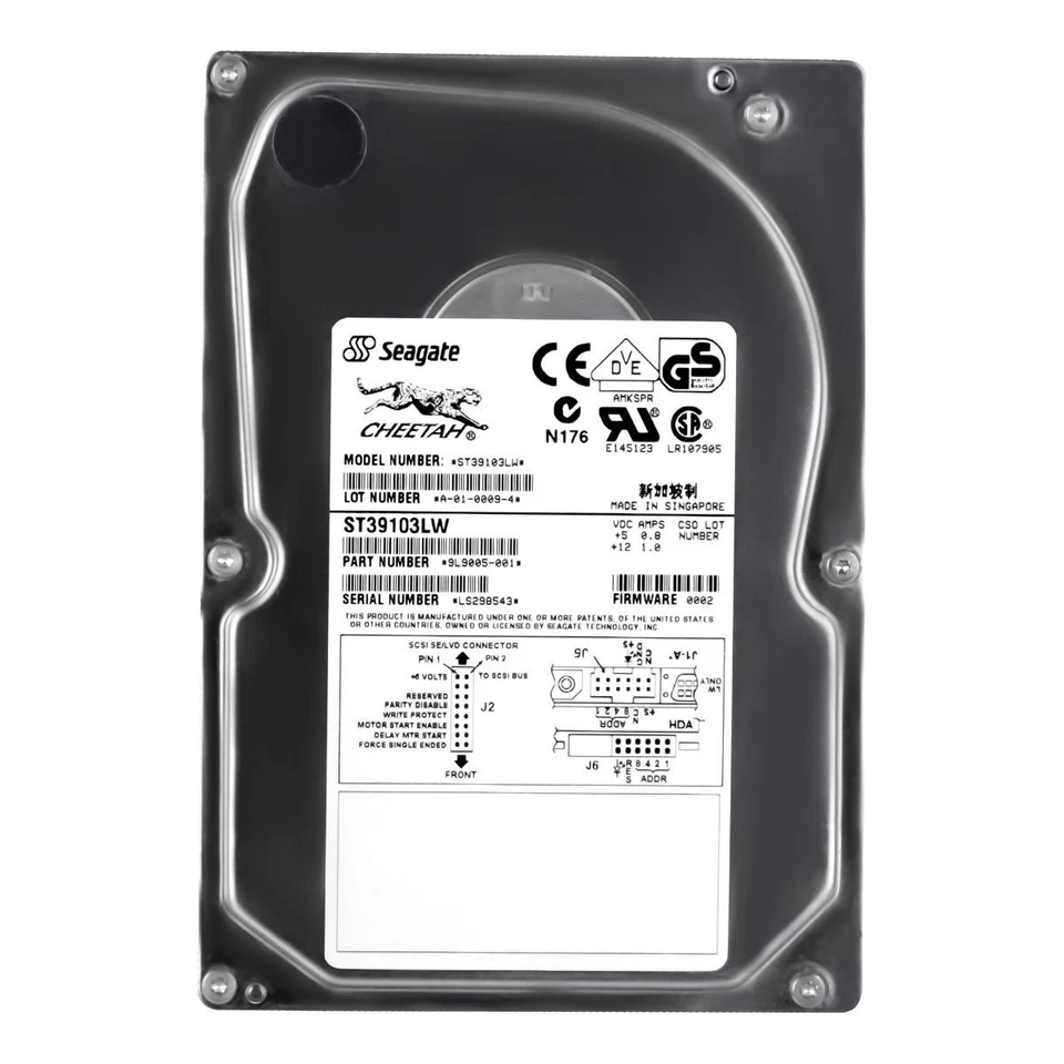 Hard Seagate Cheetah 18LP ST39103LW 9.1GB 10000U/Min SCSI U160 68-pin 3.5 " - Image 2 of 3