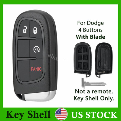 Smart Remote Car Key Shell Case For 2013 - 2017 Dodge Viper Ram 4 Buttons