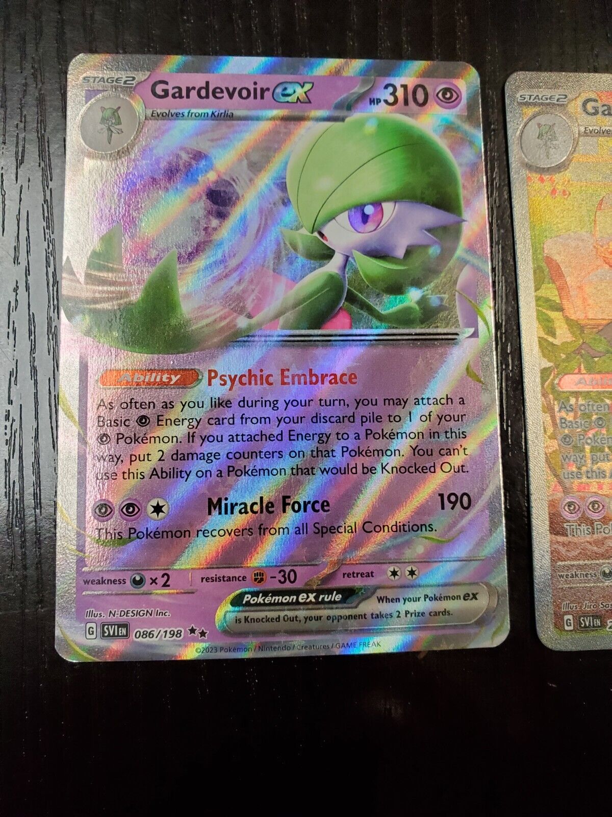 Gardevoir Ex Scarlet & Violet Svi 086/198 Rare Holo Foil Italian