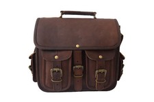 Homme Sac Cuir M Messager Ordinateur Portable Épaule Mallette à Main Marron Sacs
