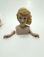 Vtg Mangelsens Doll Craftin 2.5" Porcelain Doll Head & Hands Set #162-33