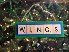 Dallas Wings WNBA Scrabble Tiles Christmas Ornament Rear View Mirror