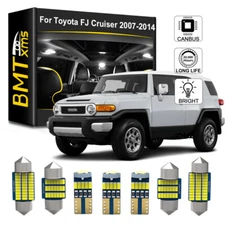 8x White LED Interior Light Dome Lamp Package Kit For 2007-14 Toyota FJ Cruiser 