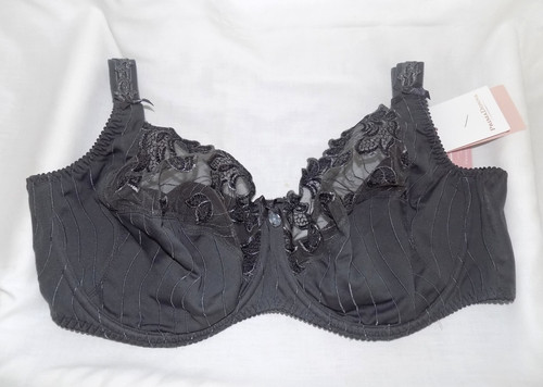 Prima Donna "Deauville" Bra Full-Cup Underwire Gray Seamed Embroidered 42D NWT