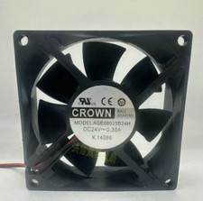 1 PCS CROWN Fan AGE08025B24H DC 24V 0.30A 8025 8CM 2 wire cooling fan jia 1061