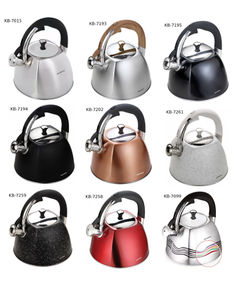 Flötenkessel Wasserkocher Kettle Wasserkessel Teekessel Induktion Klausberg 3 l