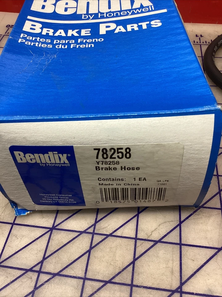 Bendix By Honeywell Brake Parts Brake Hose #78258/Y78258(with O Rings) - Image 3 of 4