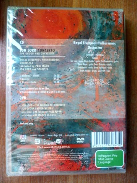 Jon Lord - Concerto for Group & Orchestra (CD+ PAL DVD - *won't play in USA) NEW Foto 4 de 4