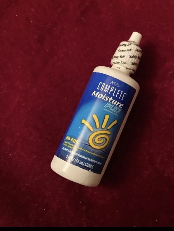Complete Moisture Plus Multi-purpose contact solution no Rub eye drops Vision