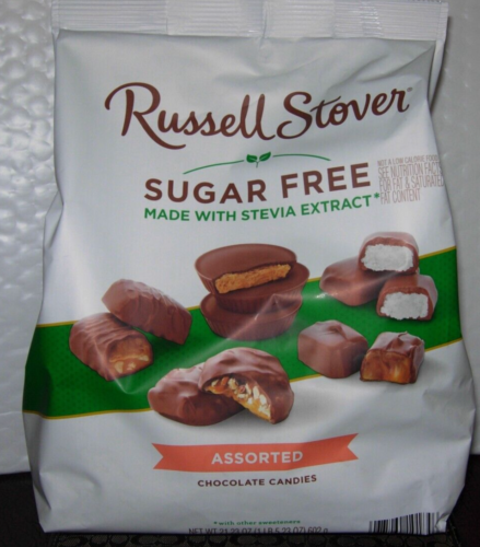Russel Stover Surtido Sin Azúcar Caramelo Chocolate 21.23 OZ Bolsa Ver Descripción - Imagen 3 de 3