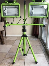 USED 130 WATT Heavy Duty Dual Fluorescent Work Lights from Designers Edge