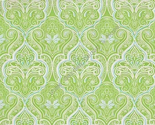 Green White Paisley Floral Vinyl Contact Paper Shelf Drawer Liner Peel and Stick