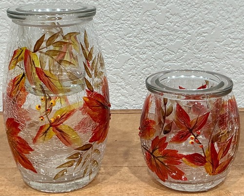 Yankee Candle- "AUTUMN LEAVE CRACKLE" Tealight Set *NIB* (Set of 2) NOS #1324139 - Picture 2 of 7