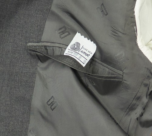 Chaqueta Blazer DAKS London Signature Para Hombre 40 R Gris Lana Pecho Único 2 Botones - Imagen 11 de 16