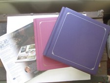2 Creative Memories Flex Hinge 12x12 Albums Purple, mauve/pink  45 clear sheets