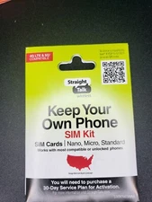 Straight Talk SIM Card (Verizon and T-Mobile) Keep Your Own Phone Kit best Price