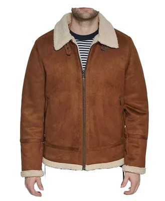 Faux Shearling B-3 Bomber Jacket Size 