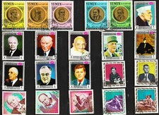 Yemen 21 timbres oblitérés PIM2591:sujets divers