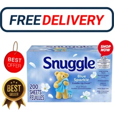 Snuggle Fabric Softener Dryer Sheets, Blue Sparkle, 200 Count
