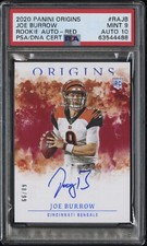JOE BURROW PSA 9 2020 PANINI ORIGINS ROOKIE AUTOGRAPH RC 10 AUTO RED MINT /99